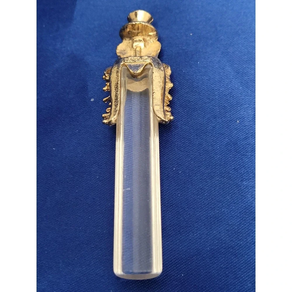 Vintage Florenza Rotary Telephone Dialer Goldtone Clown Face Lucite